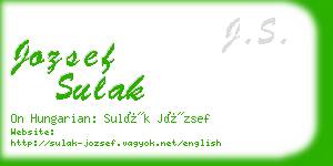 jozsef sulak business card